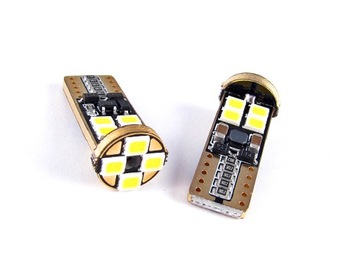 ŻARÓWKI W5W 12SMD 2835 CANBUS T10 12/24V BIAŁE KPL