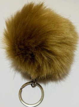 POMPON BRELOK FUTRO KEYCHAIN ZAWIESZKA DO KLUCZY
