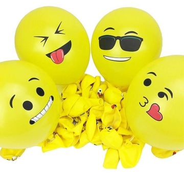 BALONY lateksowe EMOJI emotikon 5szt emotikony HIT