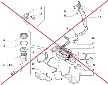 przewód przewody paliwa Fiat Panda II 1.2 Nowe