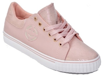 TRAMPKI TENISÓWKI RÓŻOWE BUTY SPORTOWE R38