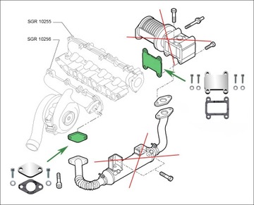 Заглушки EGR 1.9 2.4JTD ALFA ROMEO 147 156 159 166