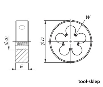 Narzynka M8 DIN-EN 22568 gwint metryczny zwykły LH HSS 800 FANAR (N1-11100