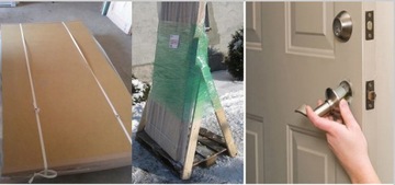 DRZWI ZEWN. PCV ZŁOTY DĄB 140x210 DWUSKRZYDŁOWE