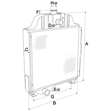 Охладитель воды CASE 1055 955 1056 956 XL D310 D358