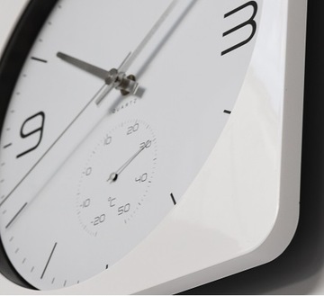 Zegar ścienny z termometrem E01.3689