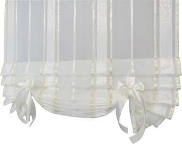 FIRANY GOTOWE PANELE ROLETY ZAKŁADKI KREM szer. 75 cm - 95 cm na wymiar