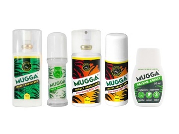 2x средства от комаров и клещей Mugga спрей 75 мл DEET Repellent