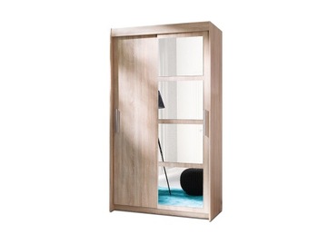 Szafa z lustrem 120 cm SONOMA WENGE BIAŁY MAT Nero