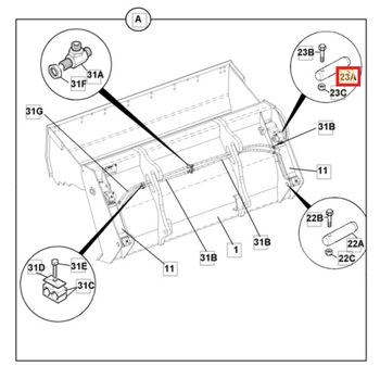 JCB SHARK ШТИФТ ЦИЛИНДРА ВЕРХНИЙ 811/90478