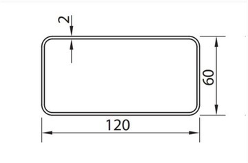 Вентиляционный канал плоский 122х60мм 0,5м