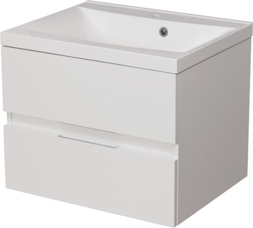 ELEGANTE meble łazienkowe biała szafka + umyw. 60