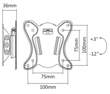 LCD LED TV Монитор Держатель VESA 75х75 100х100 25кг