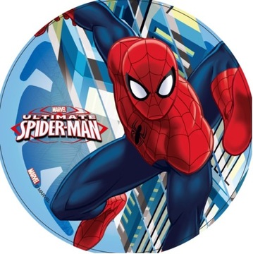 OPŁATEK NA TORT SPIDERMAN GRUBY OKRĄGŁY 20CM!