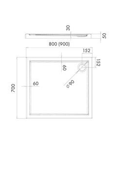 Schedpol Corrina Прямоугольный душевой поддон 70x80 см