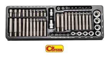 ZESTAW BITY TORX HEX NASADKI 55 ELE. CORONA C1207