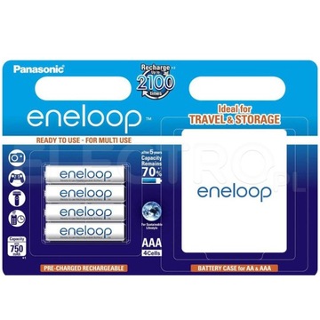 Panasonic Akumulator eneloop AAA + futeral