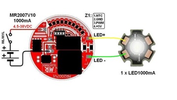 STABILIZATOR LED DRIVER SST90 XHP70 XHP50 XP-G XM-L 350-5000mA