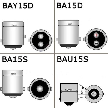 Светодиодная лампа BAY15D P21W/5W 1157 ДВОЙНАЯ НИТЬ 12-24В