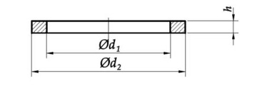 30х38х2 Шайба медная DIN 7603A 1 шт.