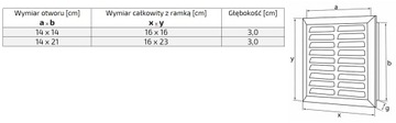 Решетка вентиляционная 14х14, черная, косая, EWL