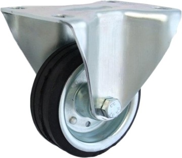 KOŁO KOŁA fi 80mm STAŁE METAL GUMA - 60kg DO WÓZKA