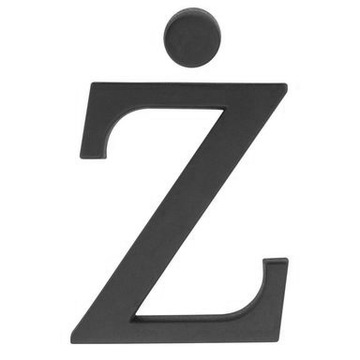 Litery na dom oznaczenie budynku litera czarna - Ż