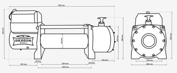 ЛЕБЕДКА DRAGON 6T 24V ЭЛЕКТРИЧЕСКАЯ КАБЕЛЬНАЯ ЛЕБЕДКА автомобильный майоран