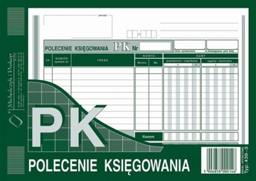 DRUK POLECENIE KSIĘGOWANIA 439-3 A5