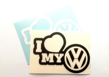 I LOVE MY VW VOLKSWAGEN naklejka sticker