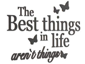 Деревянные 3D надписи на стене Лучшие вещи в жизни