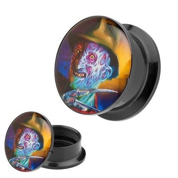 TUNELE AKRYLOWY TUNEL PLUG FREDDY KRUEGER 14 mm