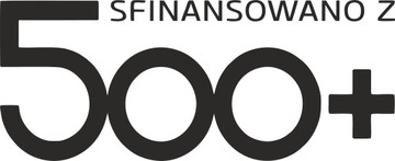 naklejka sfinansowano z 500+