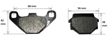 ЗАДНИЕ ТОРМОЗНЫЕ КОЛОДКИ 150-250CC ДЛЯ квадроцикла