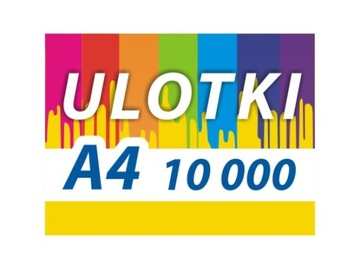 ULOTKA A4 10000 szt 130g ULOTKI DWUSTRONNE KOLOR