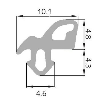 АЛУПЛАСТ Уплотнитель оконный, СЕРЫЙ