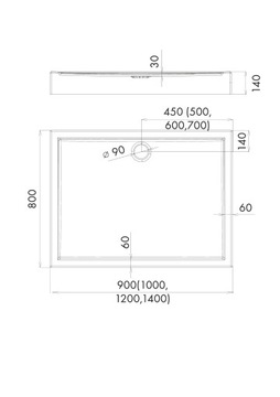 Schedpol Competia Поддон для душа прямоугольный 80x100 см 3.0166