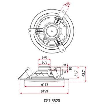 DAP AUDIO CST-6520 — ПОТОЛОЧНЫЙ ДИНАМИК