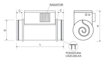 Nagrzewnica elektryczna ENO-100-0,4-1-C TERMEX