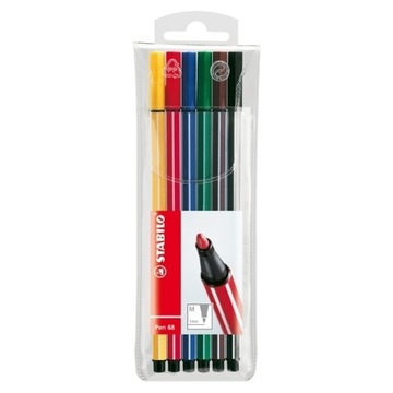 Pisaki flamastry Stabilo Pen 68 6 kol etui