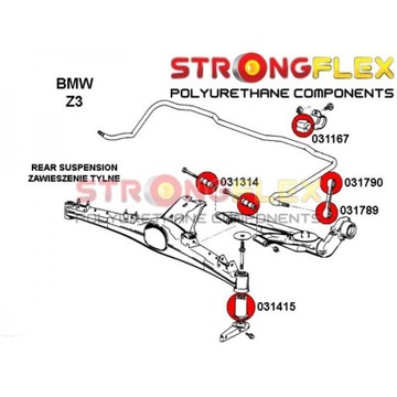 ВТУЛКА БАЛКИ ВТУЛКА BMW E36 COMPACT Z3 ПОЛИУРЕТАН