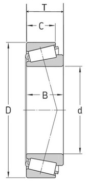 32208 Конический роликовый подшипник Koyo 40x80x24,75