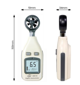 Анемометр, измеритель скорости ветра, измерение температуры, ЖК-анемометр