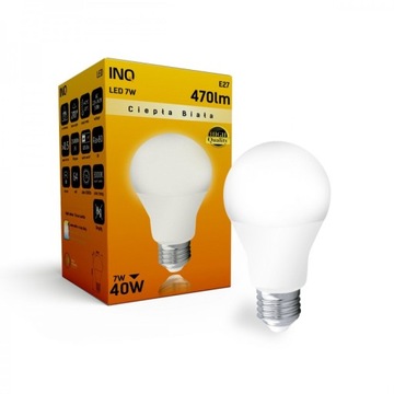 ŻARÓWKA LED INQ CIEPŁA E27 470lm A+