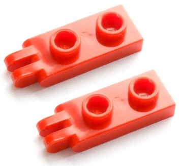 00514a LEGO 4276b 4238277 427621 - zawias 2x1, 2 palce - czerwony - 2szt