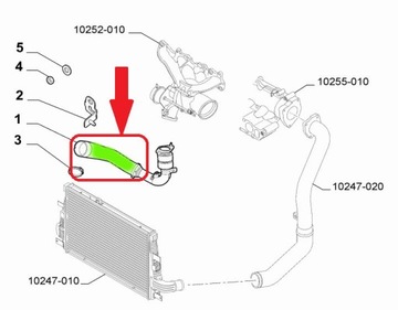 ТРУБКА ИНТЕРКУЛЕРА ALFA ROMEO 159 2.0 JTD 50519429