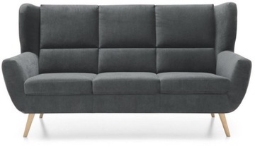 SOFA 3 FORLI DESIGNERSKA KLASYCZNA SZARA GALA