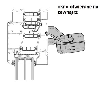 Siłownik okienny GIESSE wysuw łańcucha 360mm szary