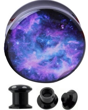 TUNELE PLUGI AKRYLOWY TUNEL PLUG GALAXY 16 mm