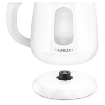 Электрический чайник Sencor SWK 1010WH, маленький, 1 литр